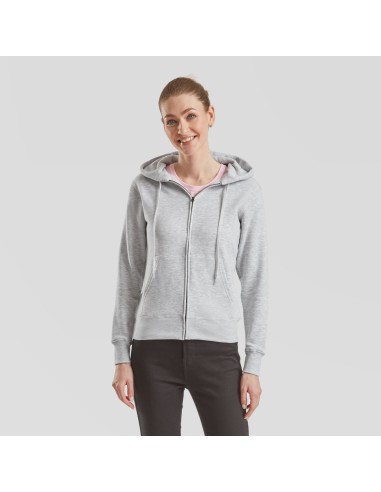 FRU-0621180-Ladies Premium Hooded Sweat Jacket